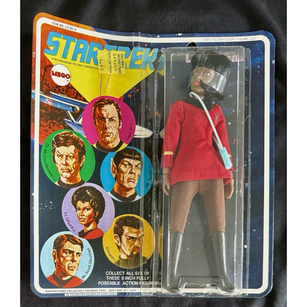 LT UHURA STAR TREK ORIGINAL VINTAGE 1975 NEW SEALED FIGURE SERIES 1 Clean Bubble
